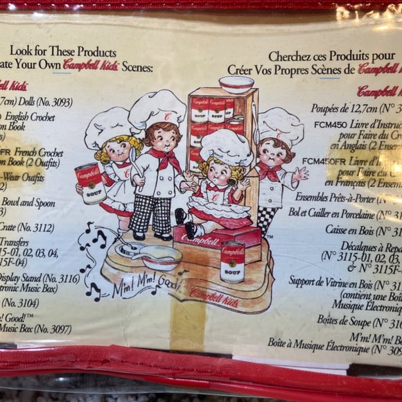 Campbell Soup Kids Vintage 1995 Fibre Craft Collector 5" Plastic Case - Picture 9 of 12